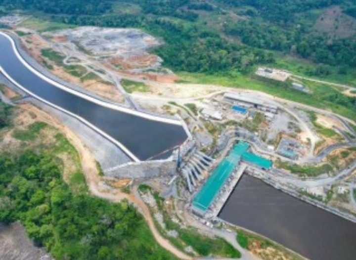 Nachtigal Hydroelectric Power Station, Cameroon — aerial view
